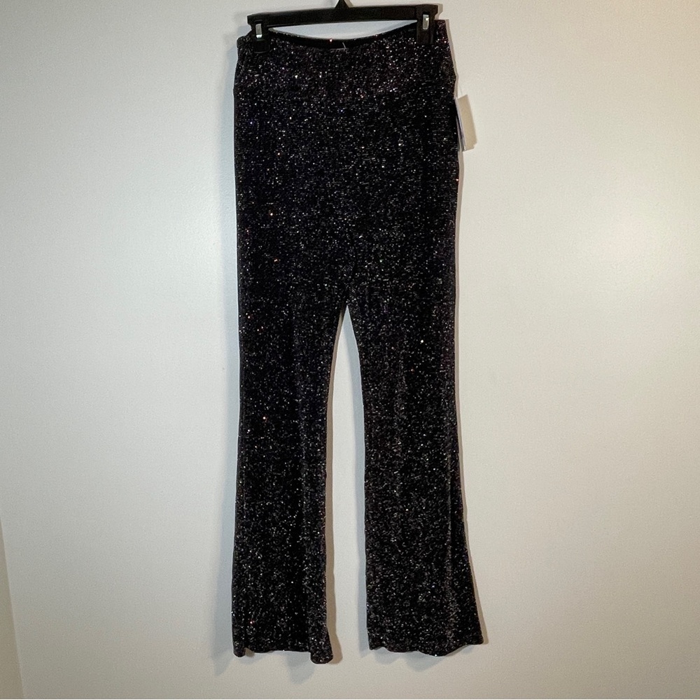 BP Black sparkle flare stretch pants Size M